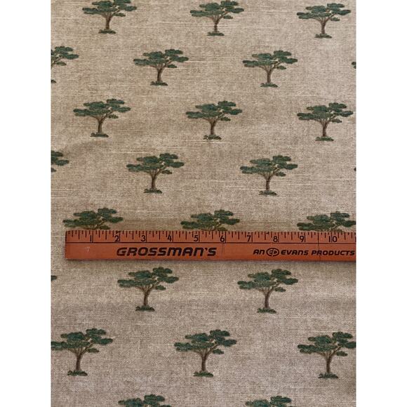 Spectrum Fabrics fabric tree print vintage swatch medium weight 1 yard 21” - Picture 2 of 4
